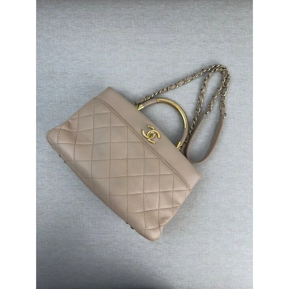 CHANEL Pink Aged Calfskin Reissue 224 Mini GHW